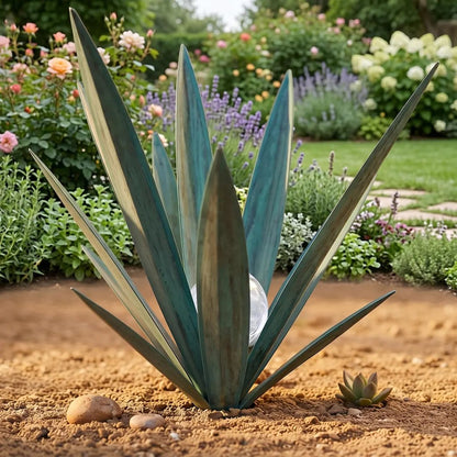 Glowing Solar Agave Garden Light