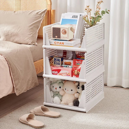 Foldable Drawer-Style Wardrobe Storage Box – Stackable Clothing & Closet Organizer