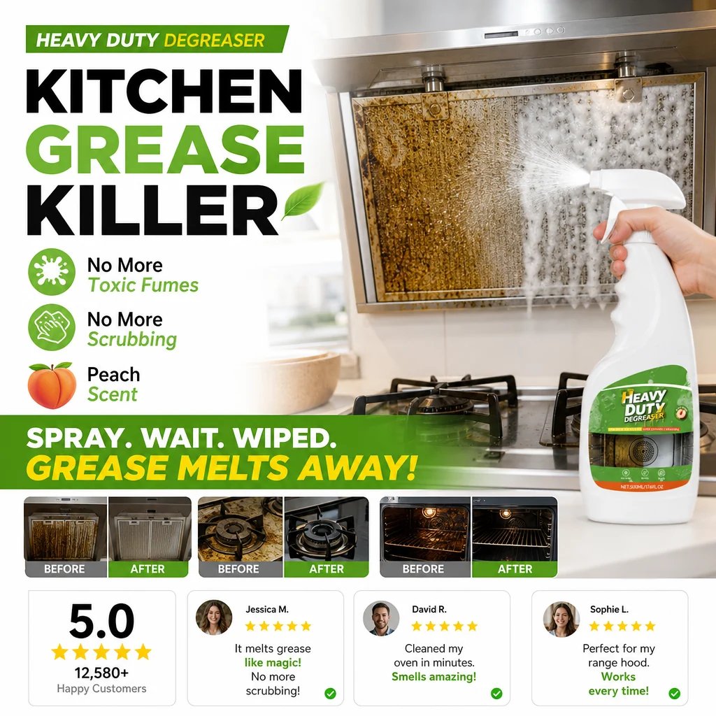 🔥HOT SALE🔥 50%OFF✨💞50K+ SOLD!🏆Heavy Duty Kitchen Degreaser Spray