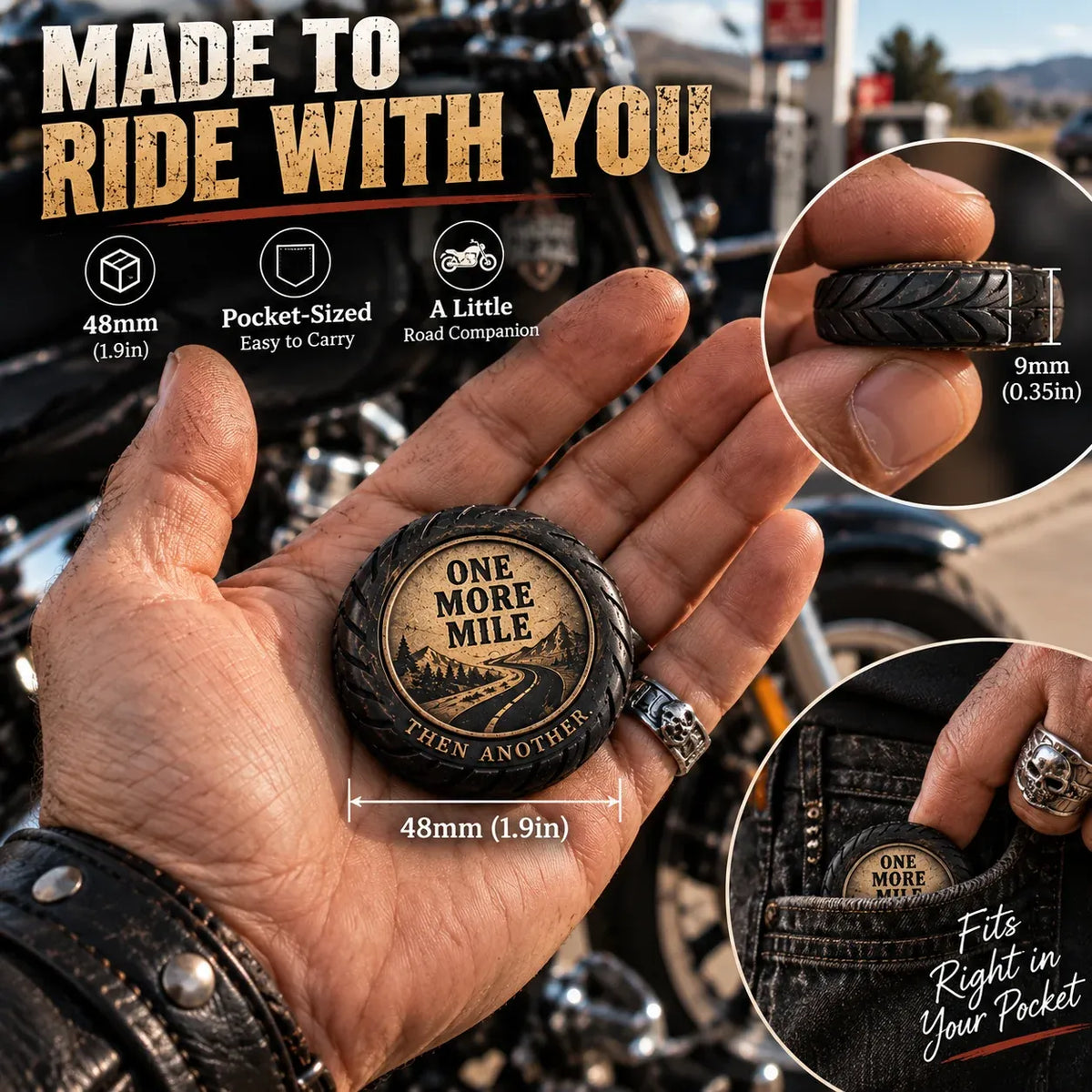 🔥Buy 3 Get 1 Free - 🏍️One More Mile™ Pocket Hug for Riders
