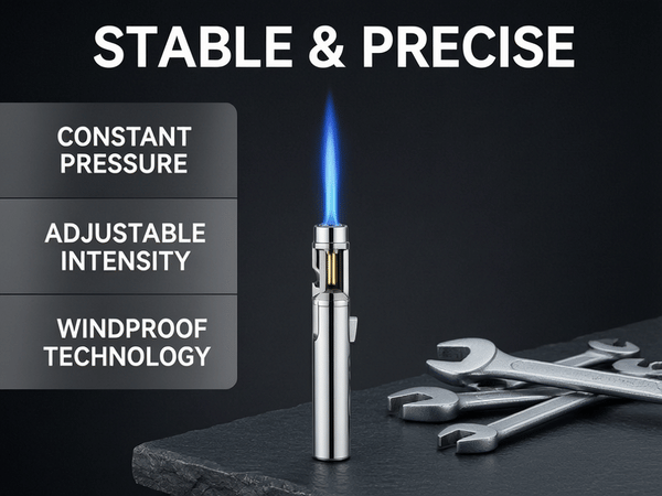 🔥Last Day 50% OFF🔥Portable Torch Lighter-🔥 1300°C of Pure Power – Windproof, Refillable & Ready for Anything! 💨🍳🏕️