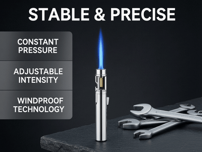🔥Last Day 50% OFF🔥Portable Torch Lighter-🔥 1300°C of Pure Power – Windproof, Refillable & Ready for Anything! 💨🍳🏕️