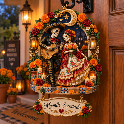 Día de Muertos Love Ornament -  Skeleton Couple Hanging Keepsake Collection, Romantic Day of the Dead Gift for Couples & Loved Ones