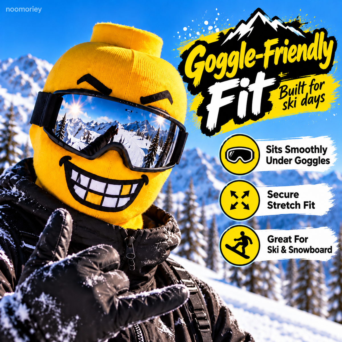 🎭 Funny Printed Ski Balaclava | Full-Face Winter Mask