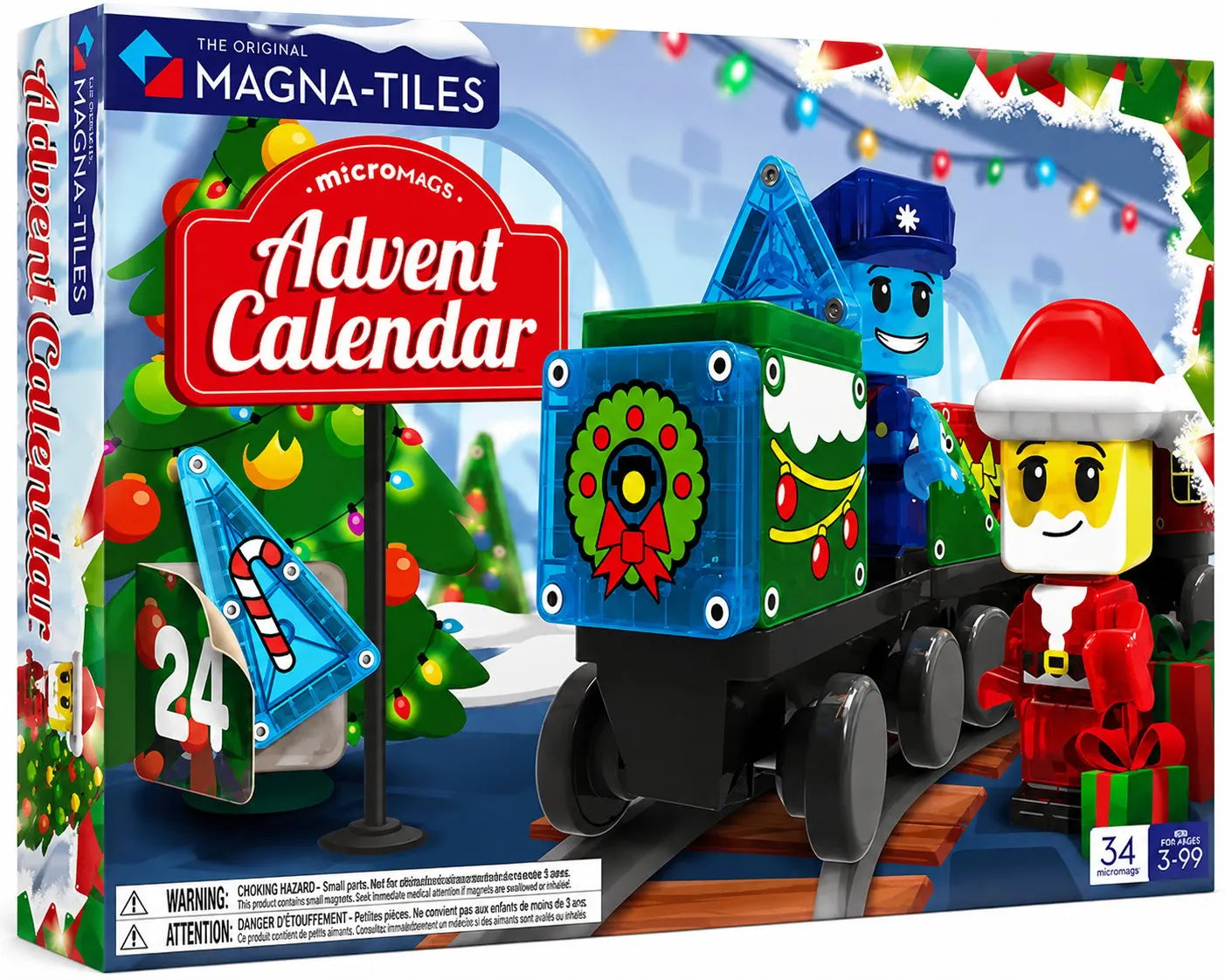 🎁Last Day Promotion 49% OFF🔥Magnetic Holiday Builder Advent Calendar – 34-Piece Creative Play Set