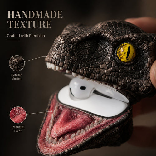 🦖Velociraptor Skull Headphone Case