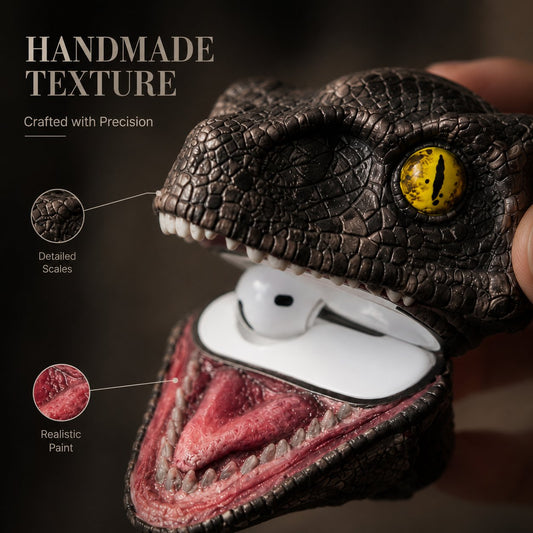 🦖Velociraptor Skull Headphone Case