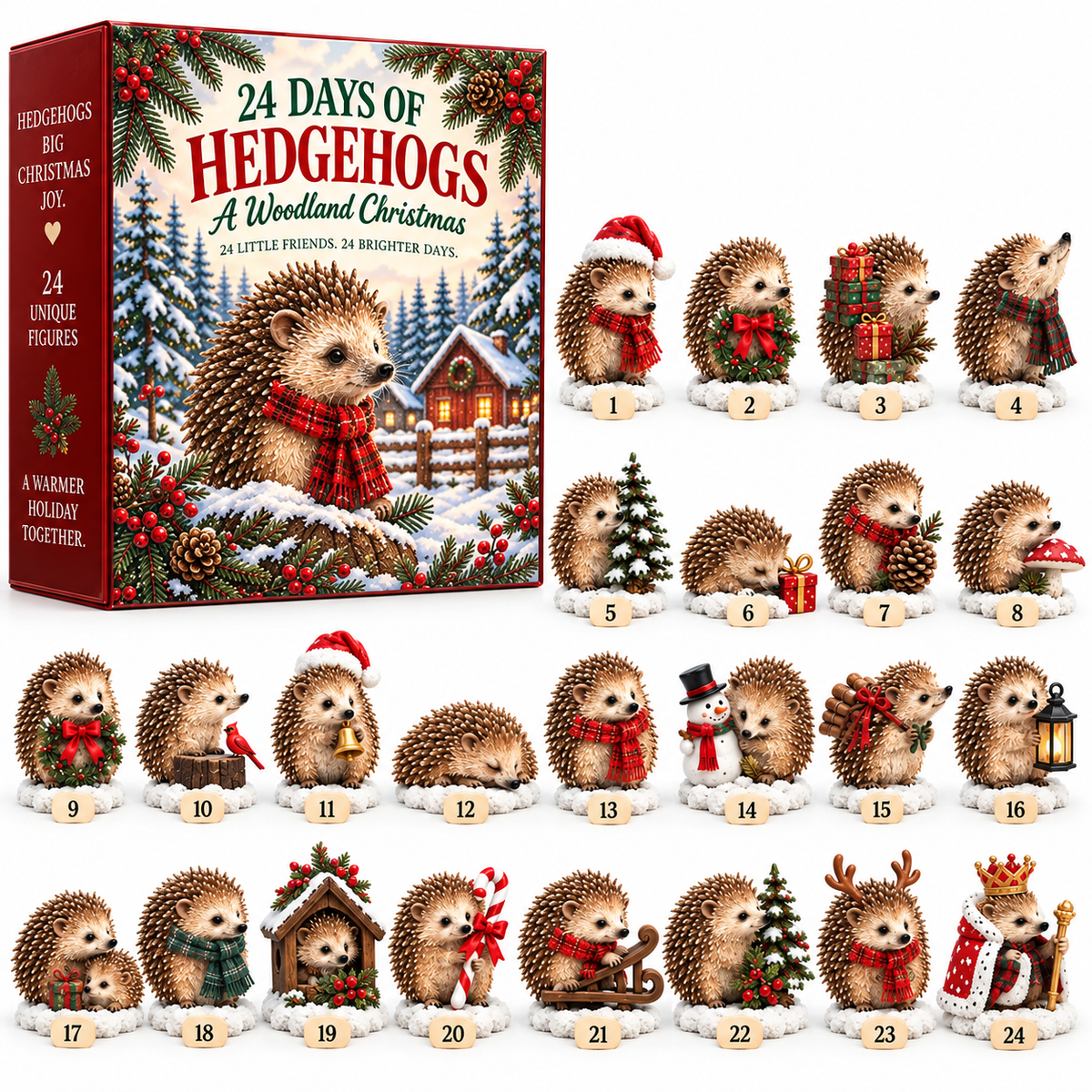 24 Days of Hedgehogs A Woodland Christmas 2026 Advent Calendar