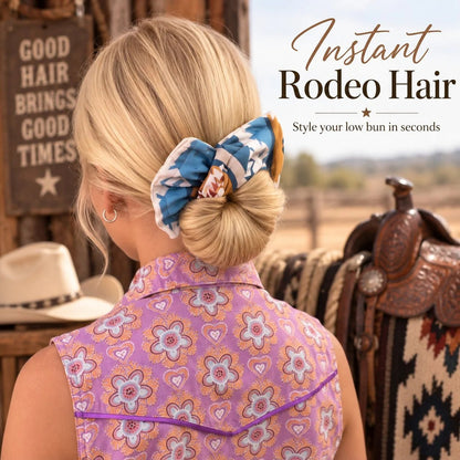 🤠 Western Style Sale: 49% OFF – Western Print Low-Bun Hair Bow