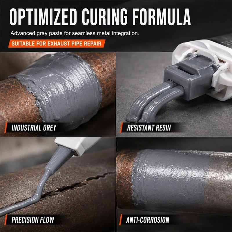 🥳2026 HOT SALE🥳💞50K+ SOLD! ⭐🔧 50% OFF! High Temp Exhaust Pipe Repair Glue – Permanent bond for iron & steel, withstands extreme heat & vibration. Fix exhaust leaks yourself – save on costly garage repairs! 🚗✅