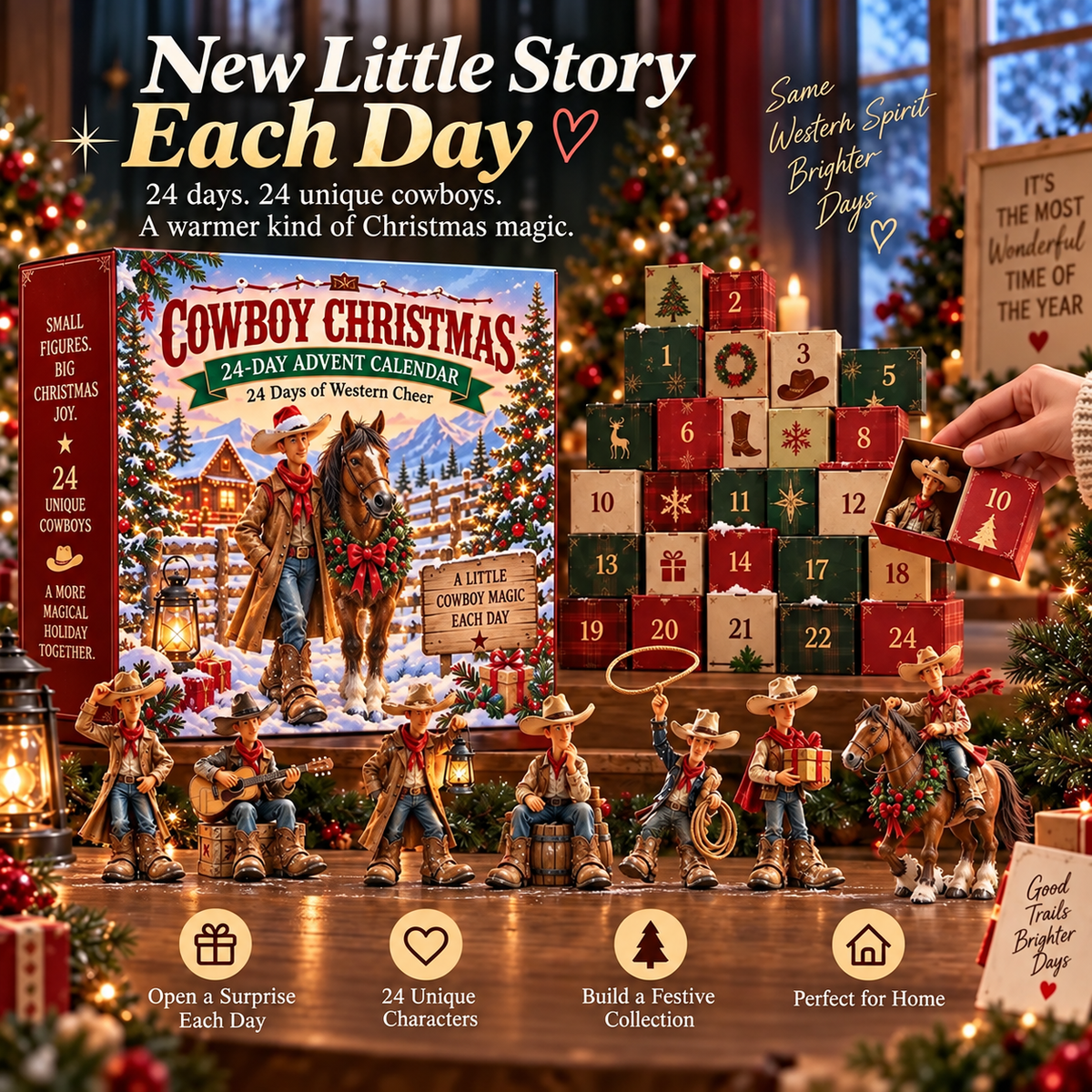24 Days of Western Cowboy Christmas Advent Calendar 2026 - New Bottle Brand