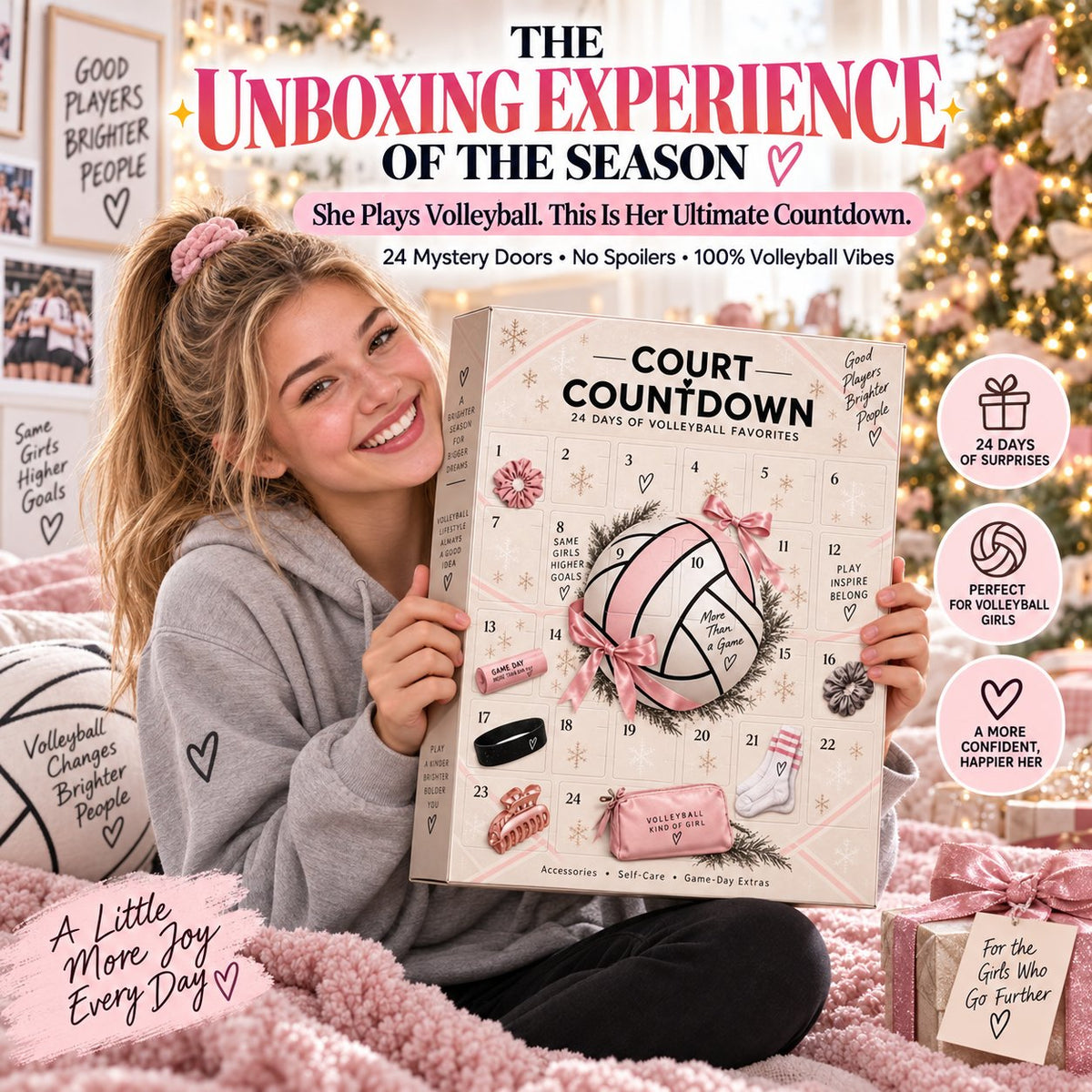 🏐 24 Days. 24 Surprises. One Volleyball-Obsessed Christmas. — 2026 Court Countdown Mystery Box