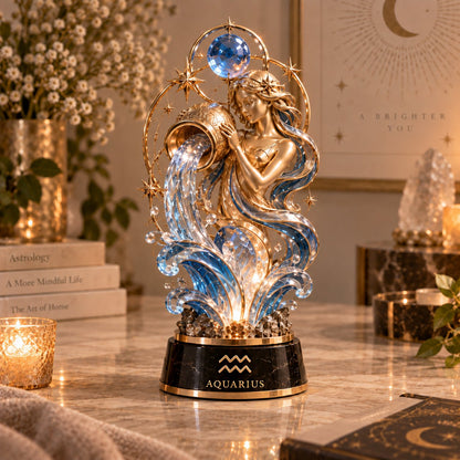 ⏳ Last Day 49% OFF – 🌙 Celestial Zodiac Sculpture | 12 Jewel-Like Zodiac Designs with Golden Details ✨
