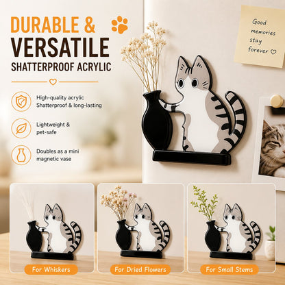 5 Pcs Cat Whisker Holder Refrigerator Magnets, Pet Memorial Decor