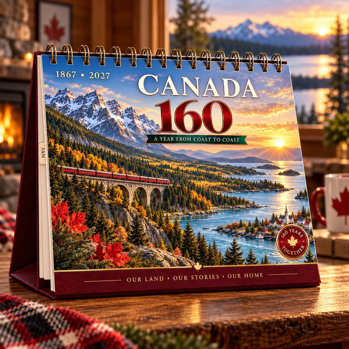 🍁Canada 160th Anniversary 2027 Desktop Calendar — A Year Across the True North📅