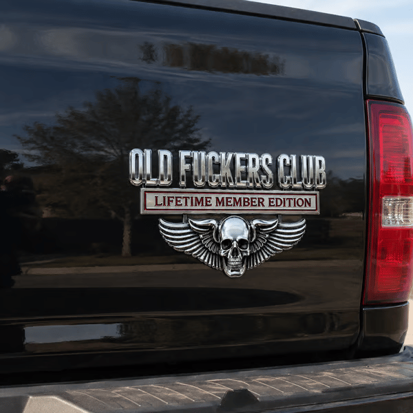 💀OLD F*CKERS CLUB Metal Car Emblem