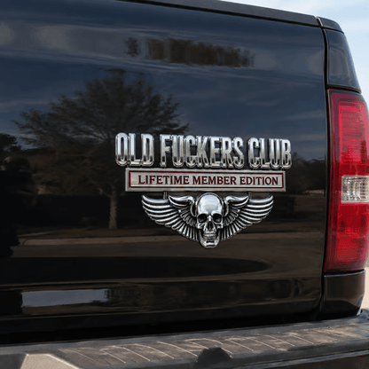 💀OLD F*CKERS CLUB Metal Car Emblem