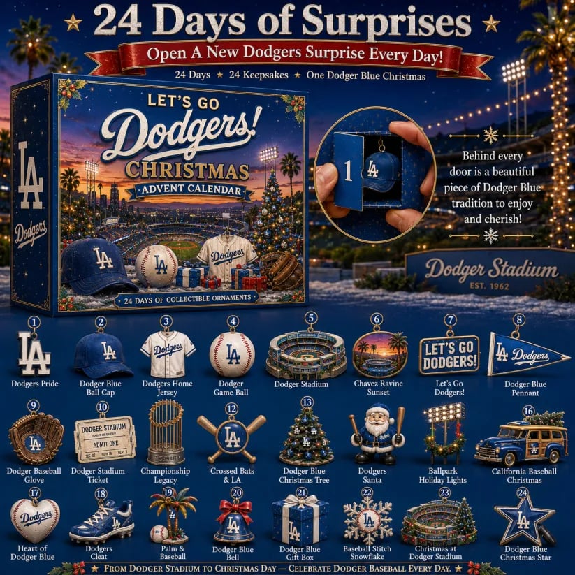 🎄 Let’s Go Dodgers! Baseball Christmas Advent Calendar