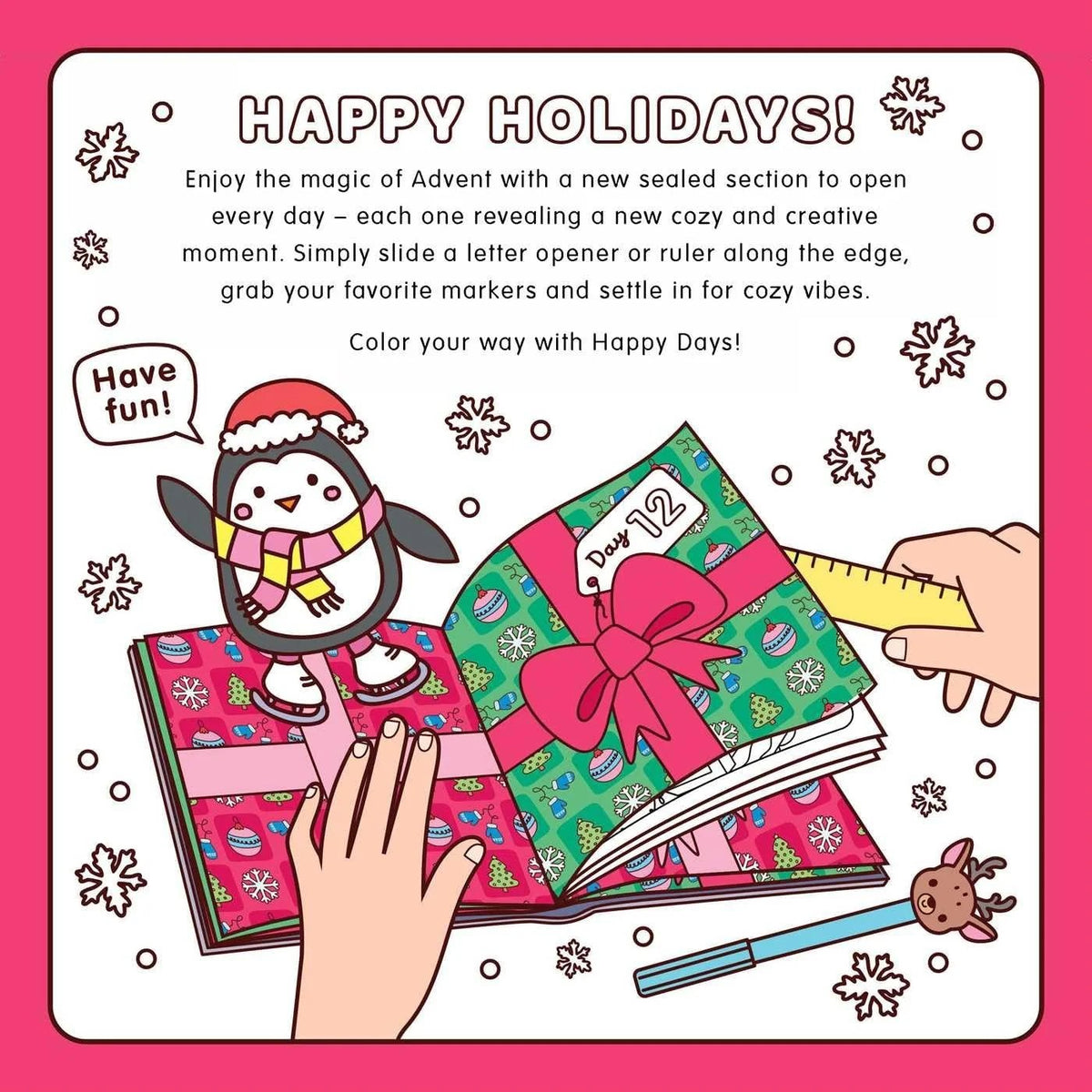 Happy Days - Cosy Christmas Adevent Colouring Book