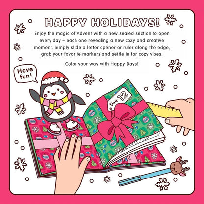 Happy Days - Cosy Christmas Adevent Colouring Book