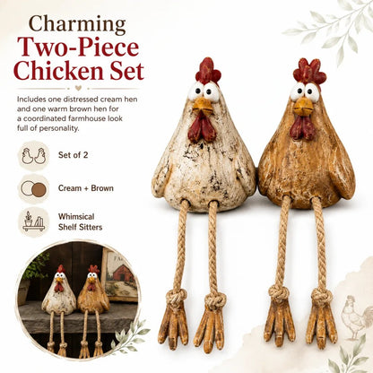 🏡🐔🪿 Playful country-style animal figurines – charming animal pairs for a cozy home