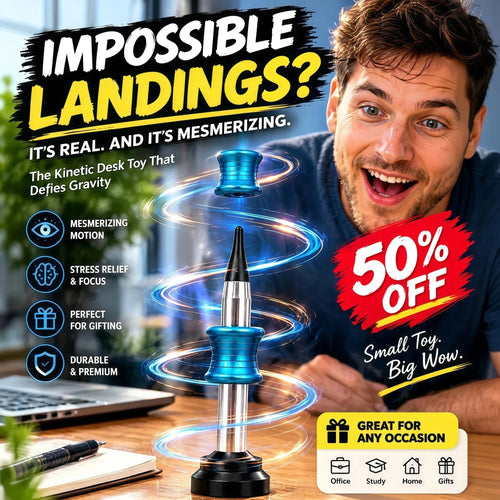 Say Goodbye to Desk Stress! 👋Kinetic Desk toy That Performs Impossible Landing