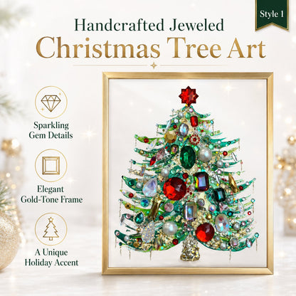 🎄 Jeweled 3D Christmas Tree Framed Art — Fill Your Home with Sparkling Holiday Magic! ✨💎