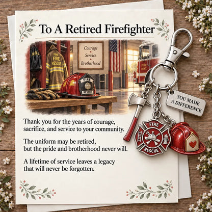 ✨ The 'You Make a Difference' Retirement Appreciation Gift Set – Keychain & Greeting Card ✨