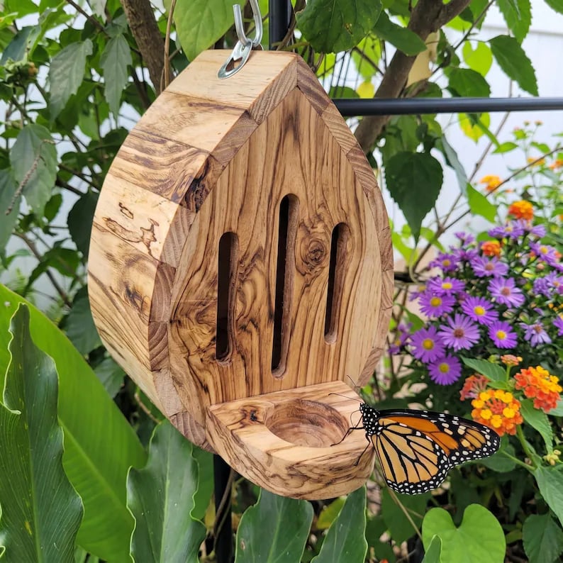 🦋Handmade Garden Butterfly House with Feeder Station