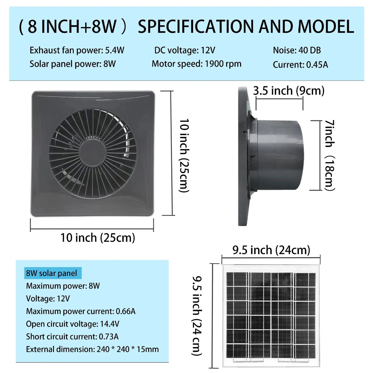 🔥Solar Powered Exhaust Fan Kit for Greenhouse & Attic 🌞💨