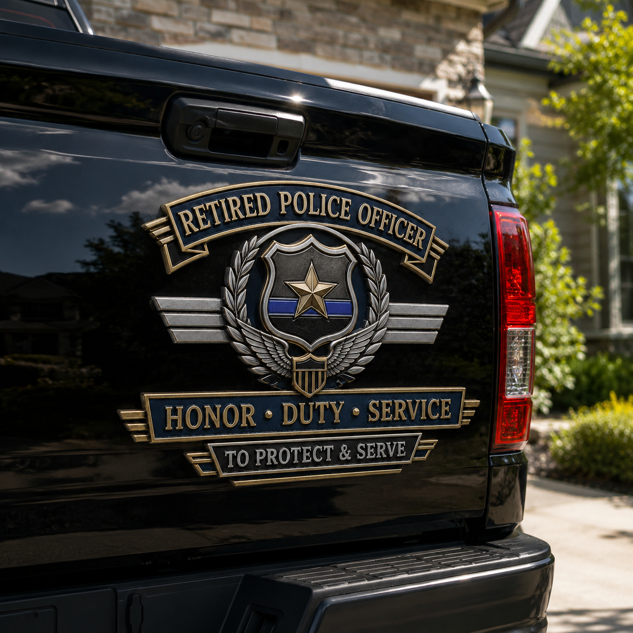 Last Day Promo: 49% OFF – Retired Police Officer Honor Duty Service Metal Car Emblem