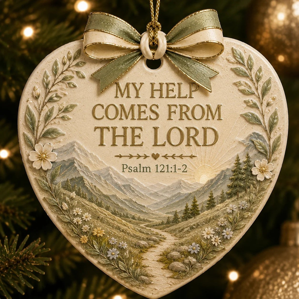 ⏳ Last Day 49% OFF – ✝️ Christian Scripture Ceramic Heart Ornament Collection | 9 Faith-Inspired Designs with Bible Verses, Elegant Ribbon & Timeless Christmas Details ❤️✨