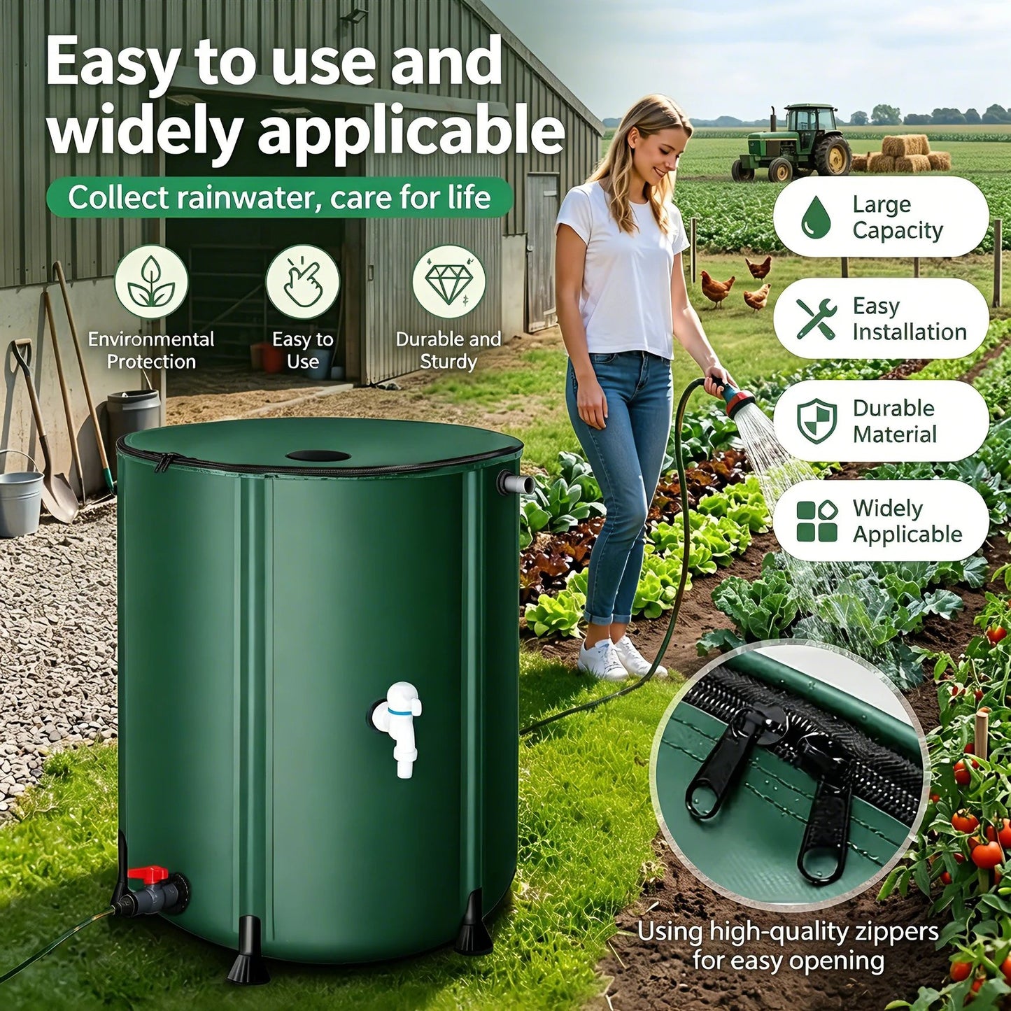 🌧️ Collapsible Rainwater Barrel