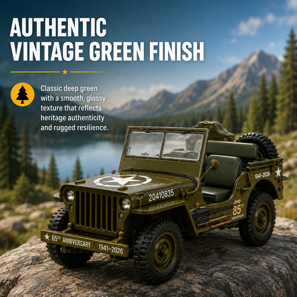 🗺️Classic Vintage Off‐Road Replica | A Treasured Keepsake For Every Car Lover