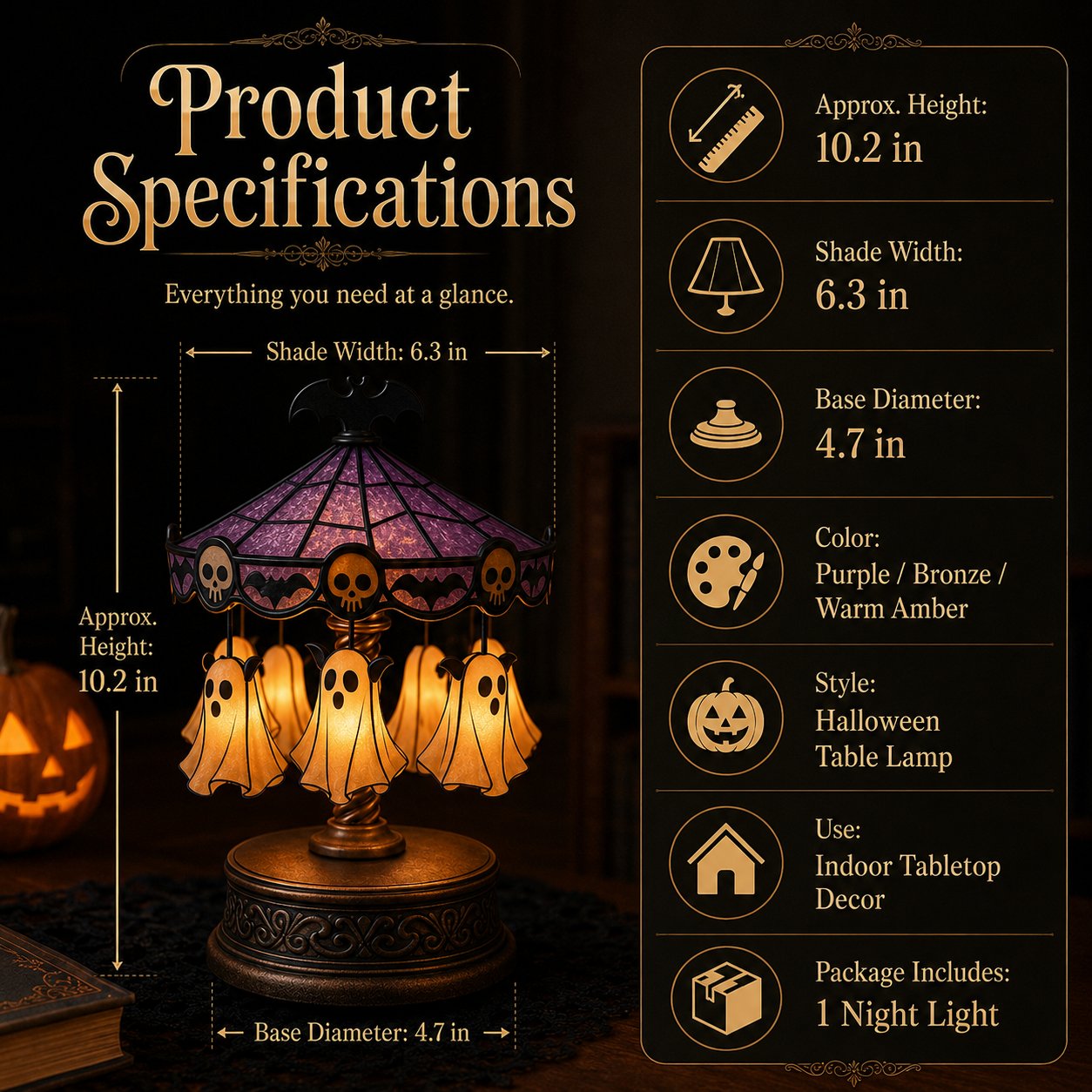 Ghostly Carousel Night Light