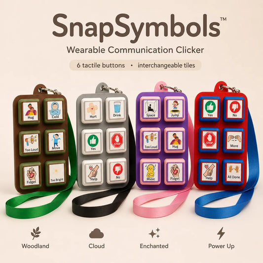 Communication Clicker | Interchangeable Assistive Tool for Special Education & Autism