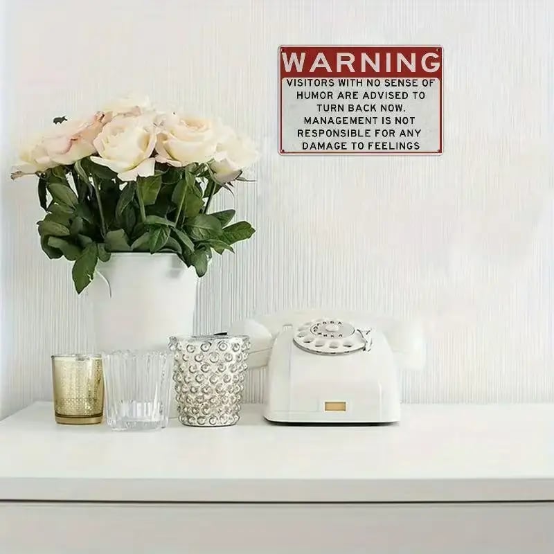 🚨 Warning Sign! Humor Zone Metal Wall Art Sign🪧🔥