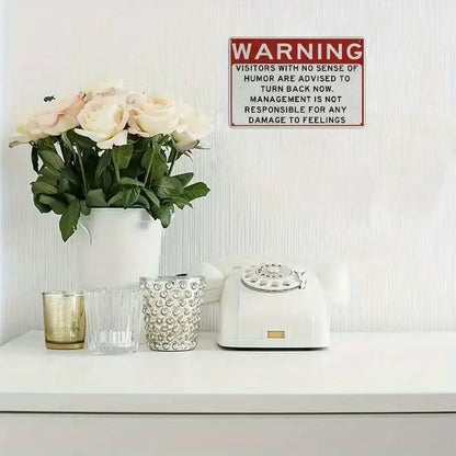 🚨 Warning Sign! Humor Zone Metal Wall Art Sign🪧🔥