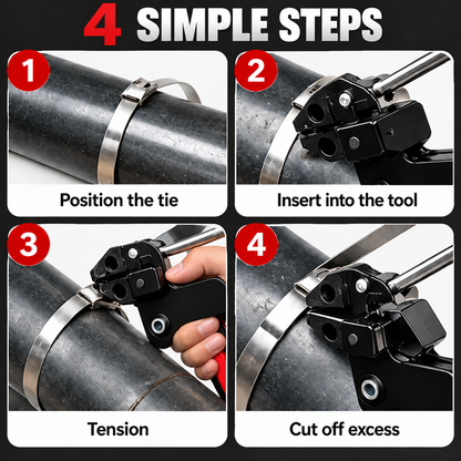 🔥Last Day 50% OFF-🔧Heavy-Duty 304 Stainless Steel Cable Tie Fastening Tool Kit