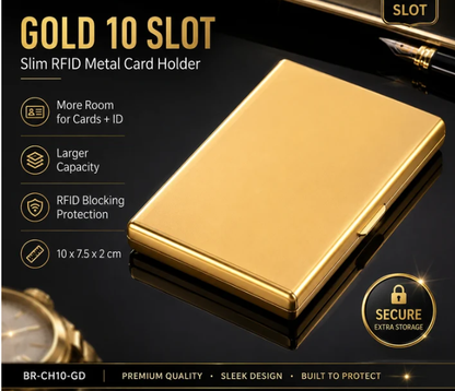 RFID Blocking Metal Card Holder – Slim Accordion Wallet