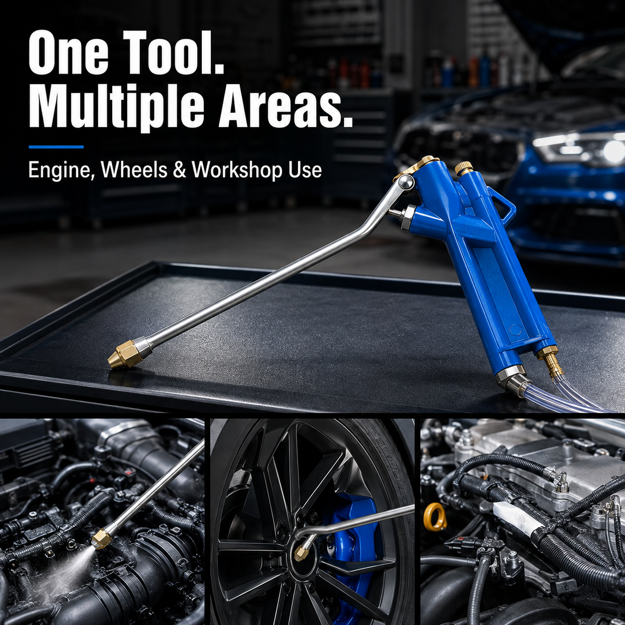 🛠️ Pneumatic Engine Cleaning Gun with Siphon Hose 🚗