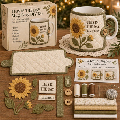 ✝️ Faith & Scripture Mug Cozy Sewing Kit