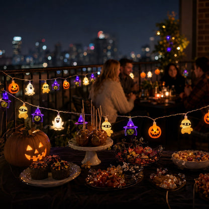 3D Character‐Themed Halloween String Lights|Bring Vivid Festive Glow to Your Halloween Party & Trick‐or‐Treat Night