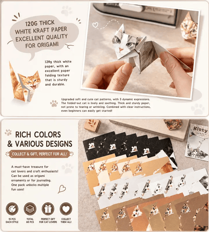 Kitty World 3D Cat Origami Kit