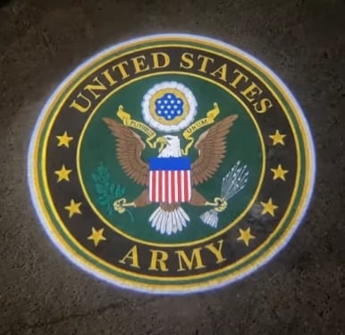 🇺🇸 Pride Shine Car Welcome Light | Patriotic Door Projection for Veterans & Military Families 🎖️