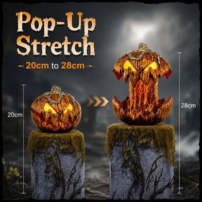 🎃 Bone‑Chilling Pop‑Open Pumpkin Light for Spooky Halloween Vibe