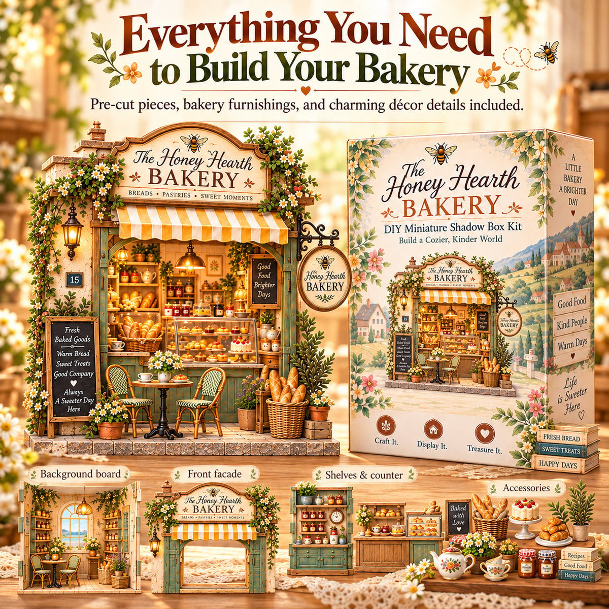 🏡 DIY 3D Miniature Café & Holiday Scene Kit Collection