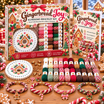 🎄 Christmas Kumihimo Bracelet Making Kit | DIY Braided Friendship Bracelets & Creative Handmade Holiday Gifts 🧶