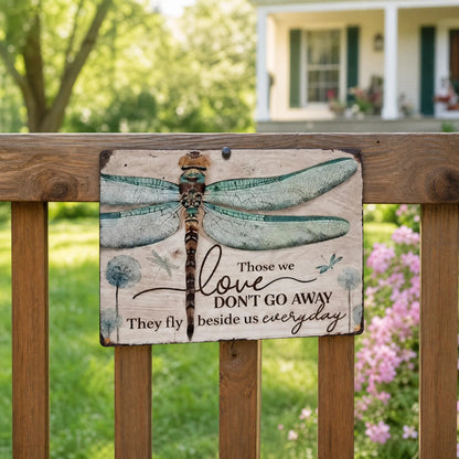 🕊️💛Dragonfly Memorial Plaque – Sympathy Gift