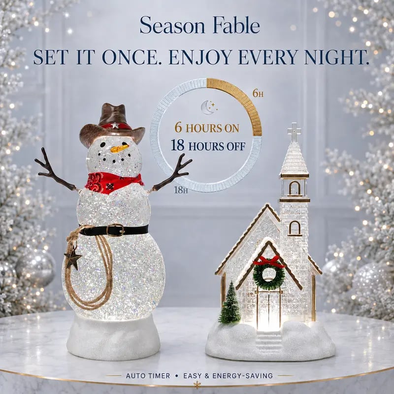 Illuminated Musical Christmas Snow Globe Lantern